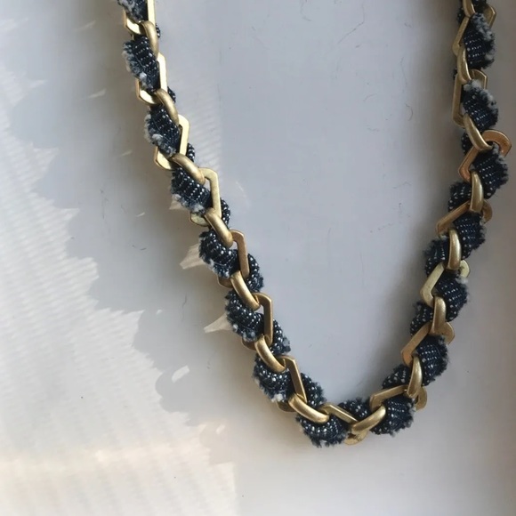 LUCKY BRAND LINK NECKLACE WITH RIBBON INSERT - GOLD TONED WRAP BRACELET - Picture 3 of 5